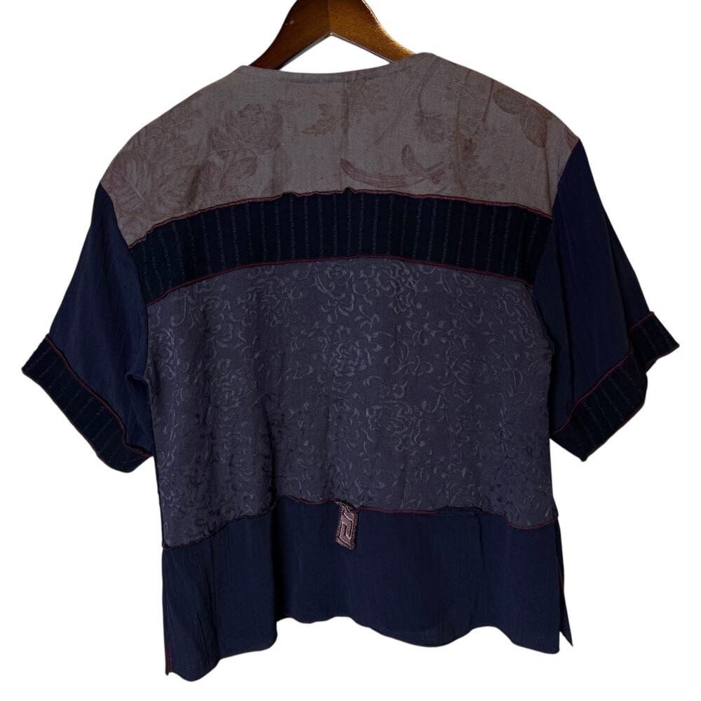 Spencer Alexis Top Patchwork Button Up Vintage Mi… - image 6